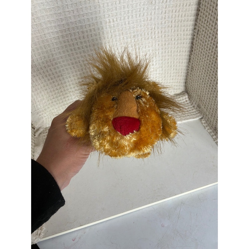 [Vintage] Kids Dan Dee Lion Plush Small Gold Red Nose parts only